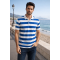 POLO YAKA MAVİ BEYAZ RİNGELLİ TİŞÖRT